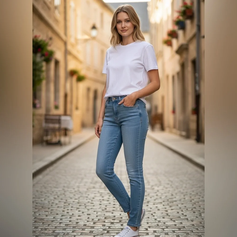 Celebrity Pink Light Blue Skinny Jeans - Picture 7 of 9